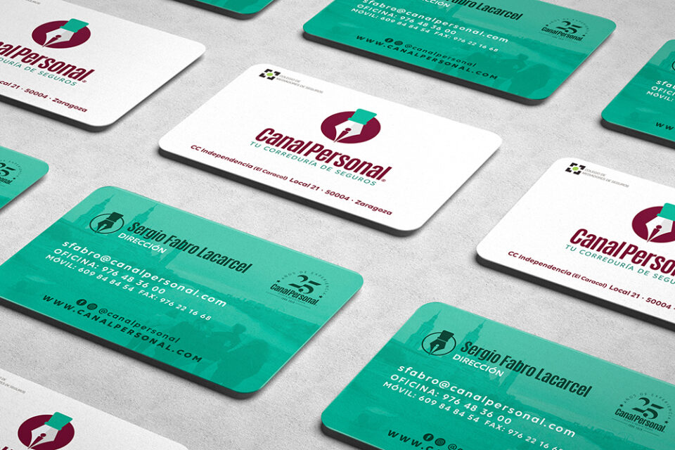 Rounded business card - Mockup
